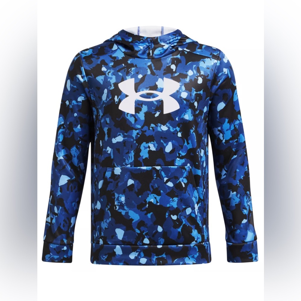 NWT Under Armour Boys' Armour Fleece Big Logo Printed Hoodie